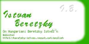 istvan beretzky business card